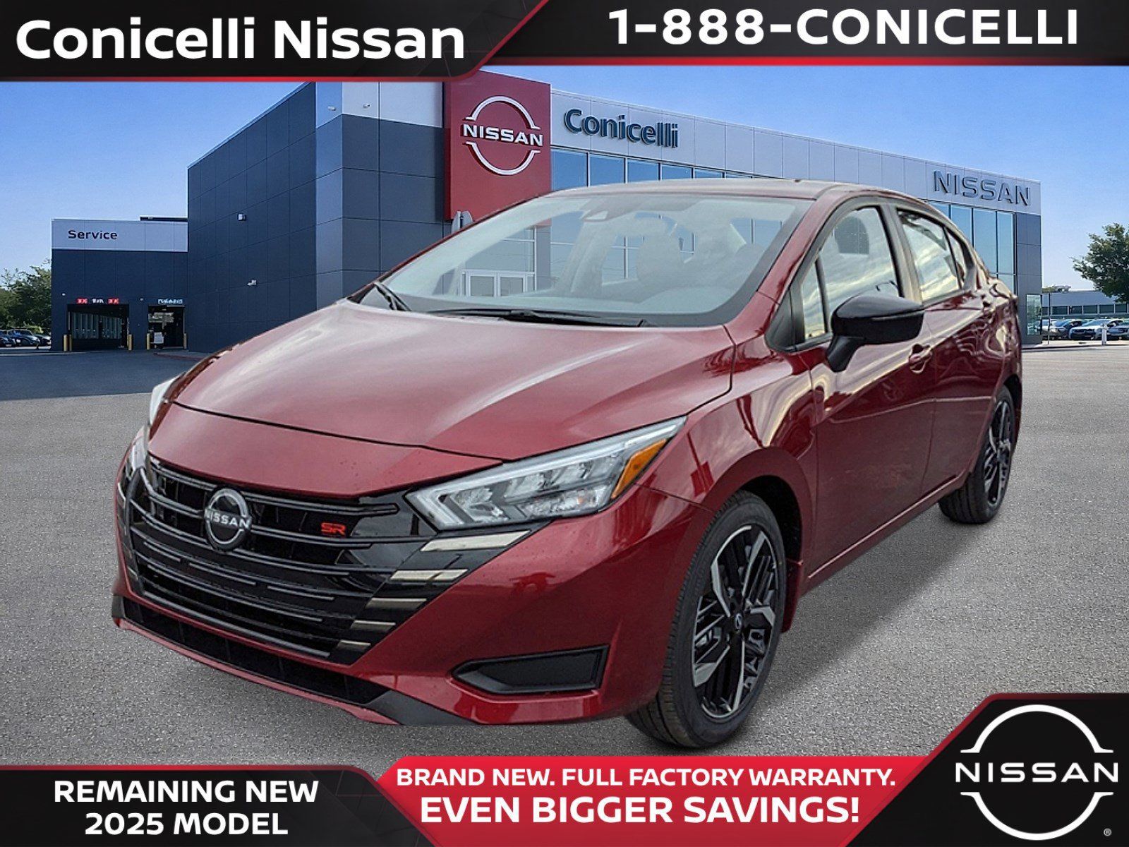 New 2025 Nissan Versa SR w/ Trunk Package FWD image 1