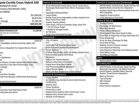Used 2023 Toyota Corolla Cross AWD Hybrid w/ Convenience Package image 22