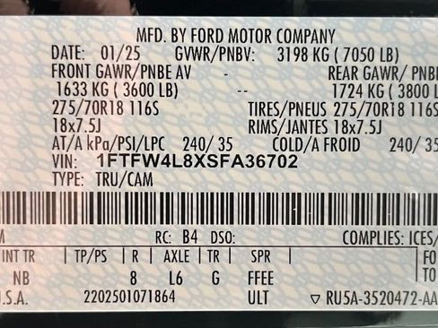 Used 2025 Ford F150 Tremor w/ Equipment Group 402A High AWD/4WD image 61