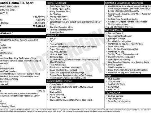 New 2026 Hyundai Elantra Sport FWD image 30