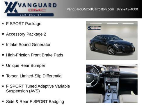 Used 2020 Lexus IS 350 F Sport w/ F Sport Package RWD image 6