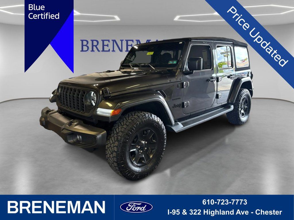 Used 2024 Jeep Wrangler Unlimited Sahara w/ Safety Group AWD/4WD 360° Tour