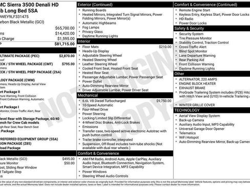 Used 2020 GMC Sierra 3500 Denali w/ Denali Ultimate Package AWD/4WD image 46