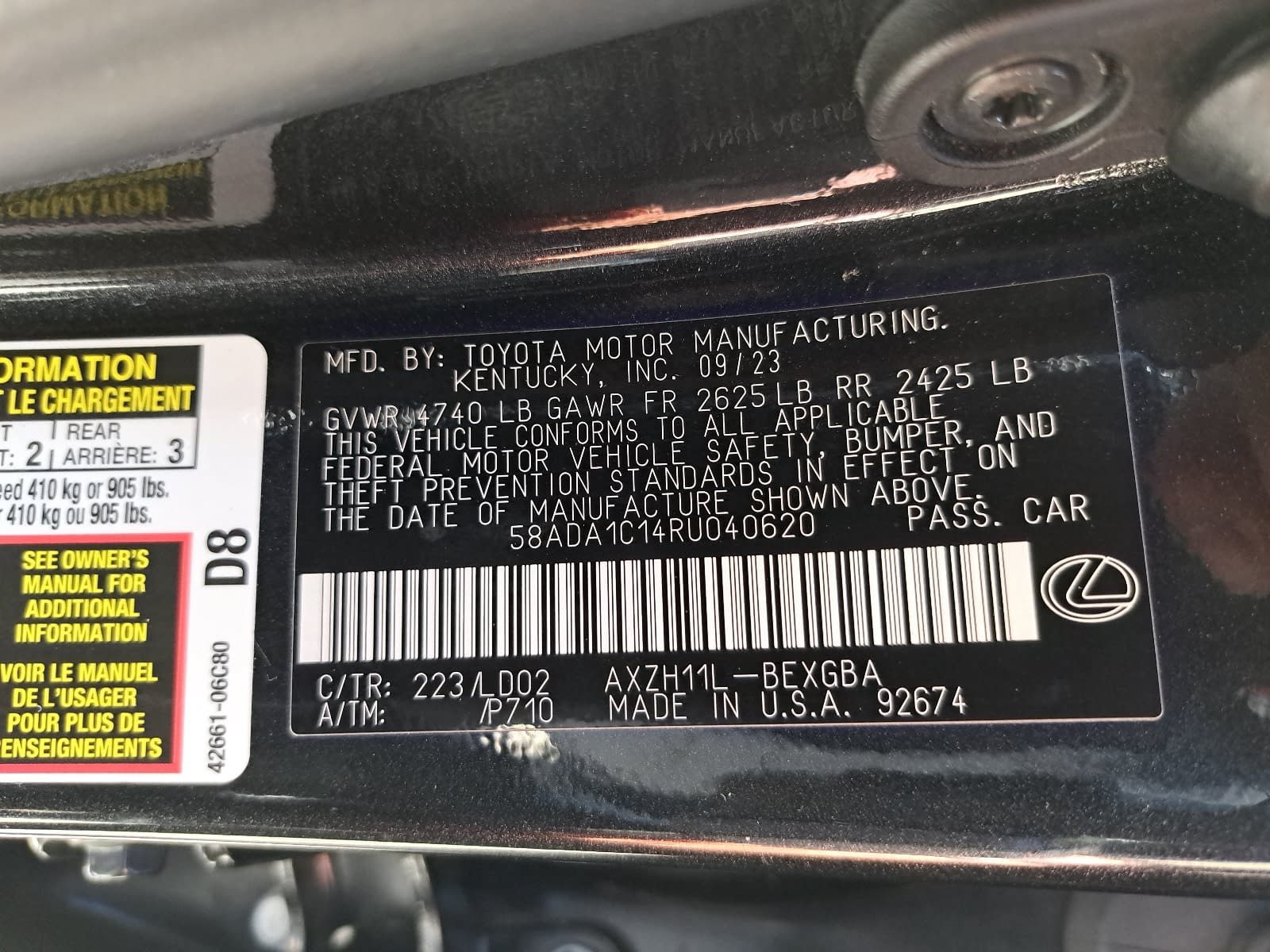 Used 2024 Lexus ES 300h w/ Premium Package FWD image 38