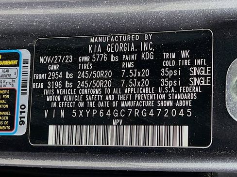 Used 2024 Kia Telluride S w/ S Sunroof Package FWD image 12