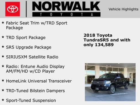 Used 2018 Toyota Tundra SR5 w/ TRD Sport Package image 10