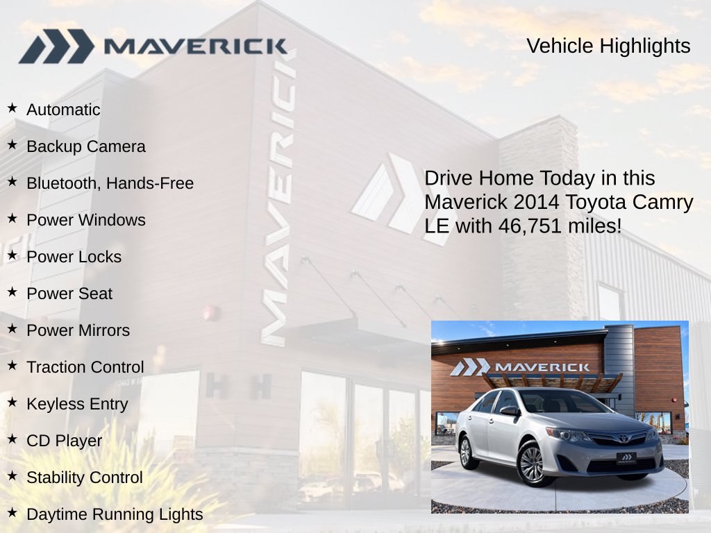 Used 2014 Toyota Camry LE FWD image 5