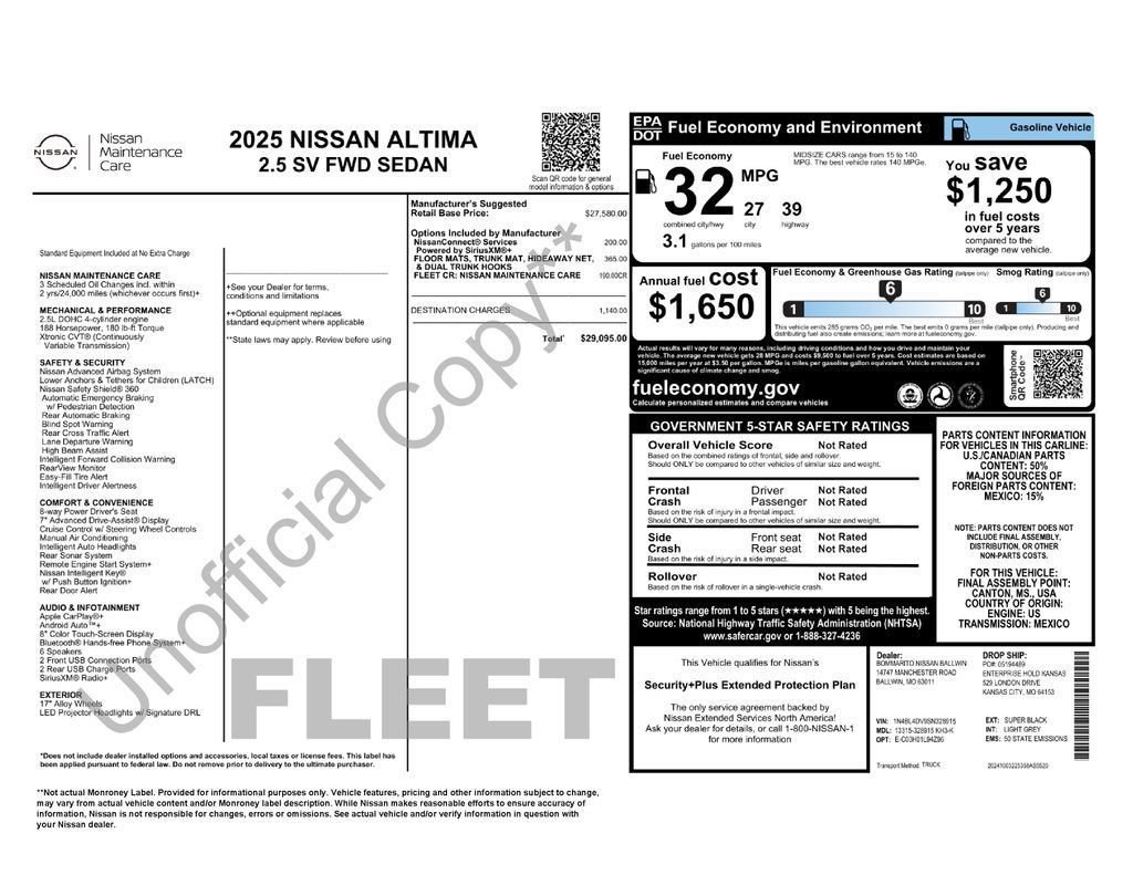 Certified 2025 Nissan Altima 2.5 SV FWD image 32