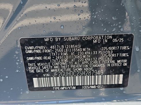 Certified 2025 Subaru Crosstrek 2.0i Premium AWD/4WD image 16