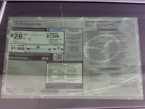 New 2026 MAZDA CX-50 AWD 2.5 S w/ Weather Package image 20
