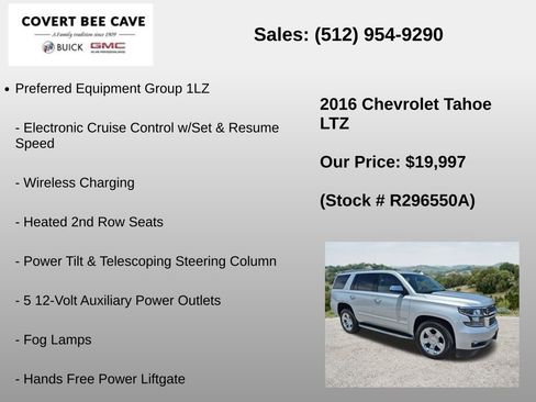 Used 2016 Chevrolet Tahoe LTZ w/ Max Trailering Package AWD/4WD image 18