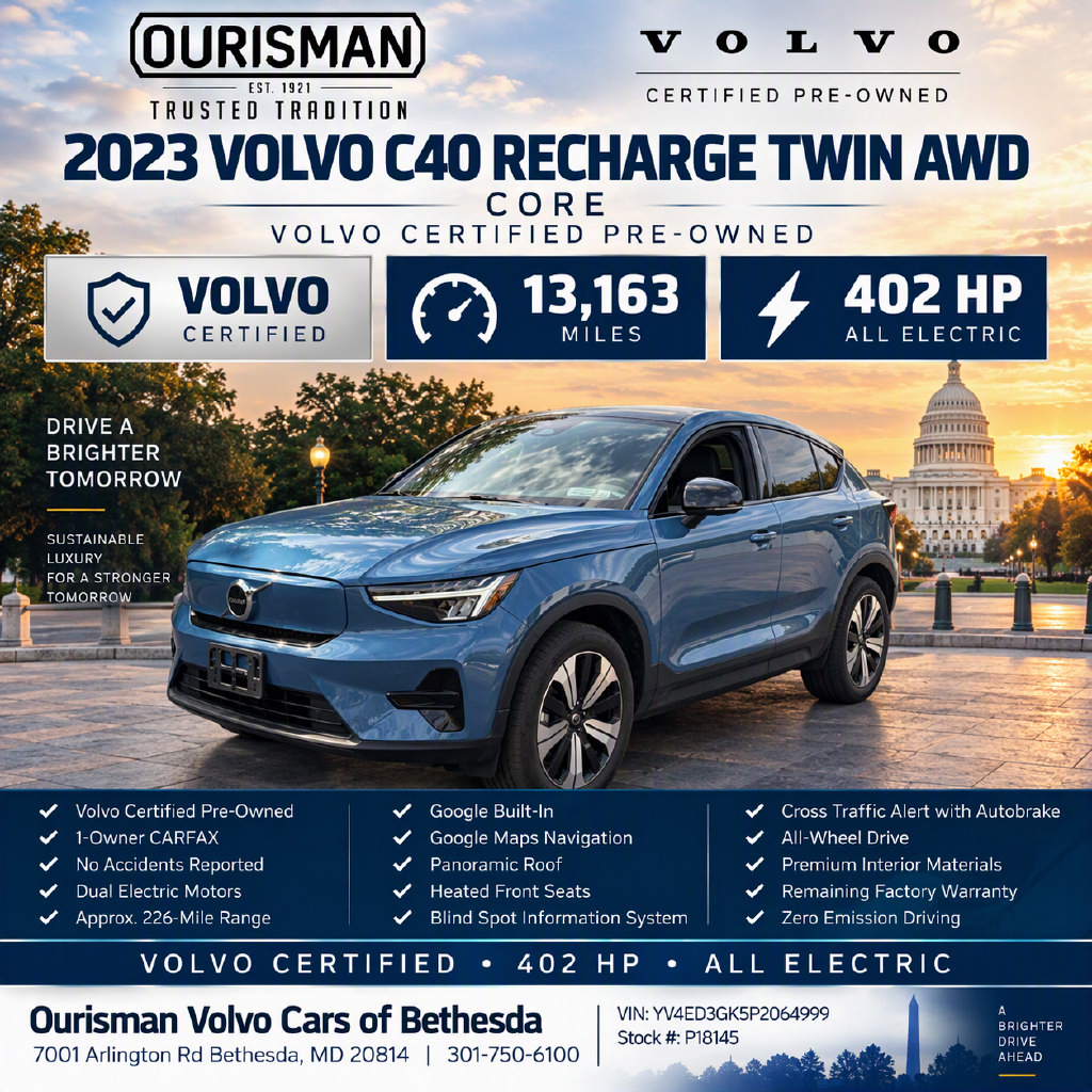 Used 2023 Volvo C40 Recharge Core AWD/4WD image 2