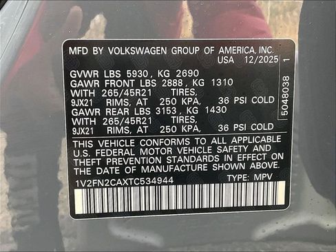 New 2026 Volkswagen Atlas SEL Premium R-Line AWD/4WD image 16