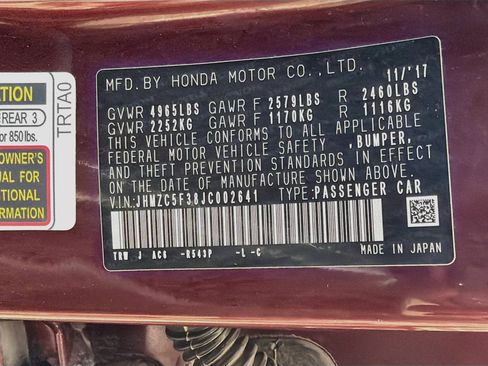 Used 2018 Honda Clarity Touring image 12