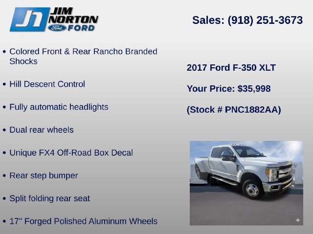 Used 2017 Ford F350 XLT w/ XLT Premium Package AWD/4WD image 12