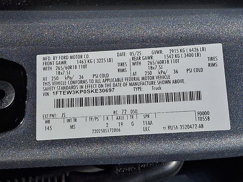 Used 2025 Ford F150 XLT w/ Equipment Group 301A Standard RWD image 27