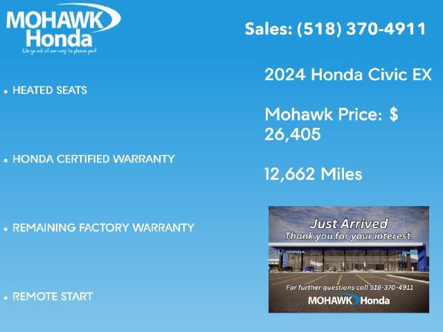 Certified 2024 Honda Civic EX image 3