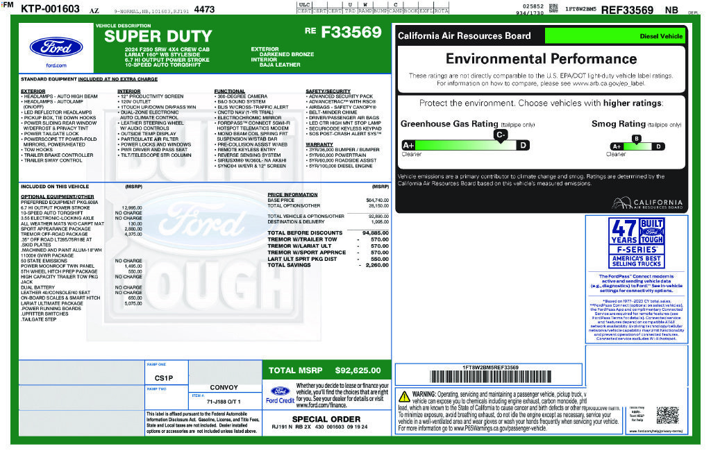 Used 2024 Ford F250 Lariat w/ Lariat Ultimate Package AWD/4WD image 6