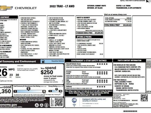 Used 2022 Chevrolet Trax LT w/ LT Convenience Package AWD/4WD image 6
