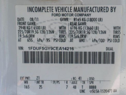 Used 2012 Ford F550 2WD Regular Cab Super Duty w/ PWR Equipment Group image 48