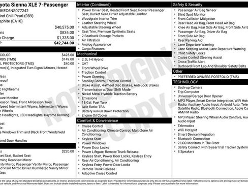Used 2022 Toyota Sienna XLE FWD image 6