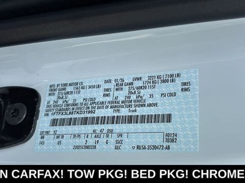 Used 2026 Ford F150 XLT w/ XLT Chrome Appearance Package AWD/4WD image 35