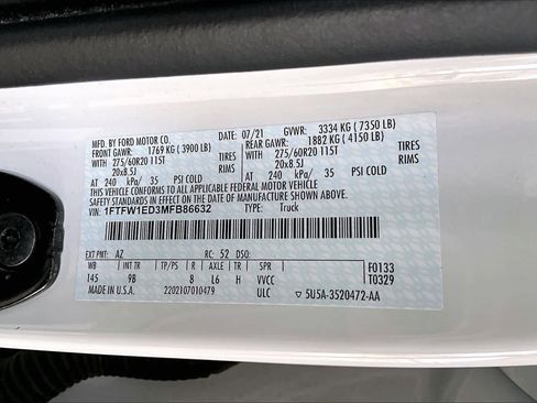 Used 2021 Ford F150 Platinum w/ Equipment Group 701A High image 33