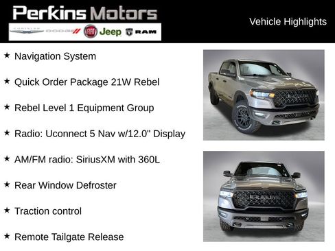 Certified 2025 RAM 1500 Rebel w/ Rebel Level 1 Equipment Group image 2