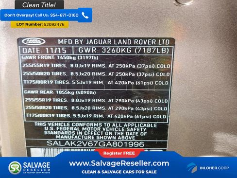Used 2016 Land Rover LR4 HSE LUX AWD/4WD image 17