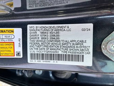 Used 2024 Honda Accord EX image 10