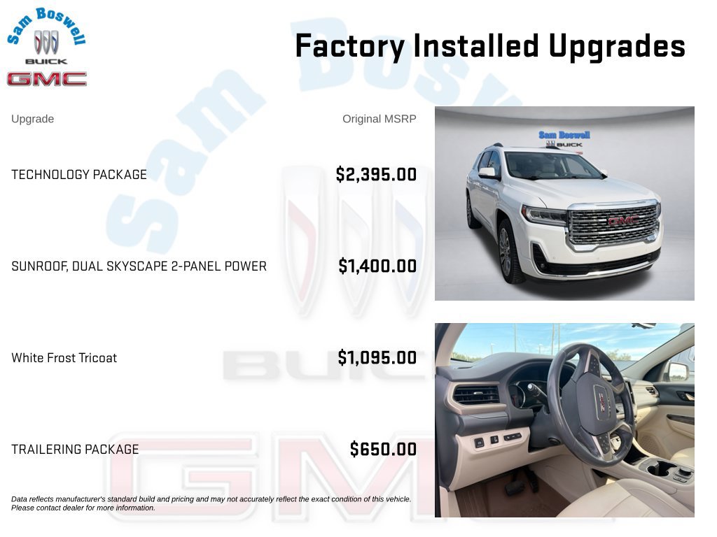 Used 2020 GMC Acadia Denali w/ Technology Package FWD image 4
