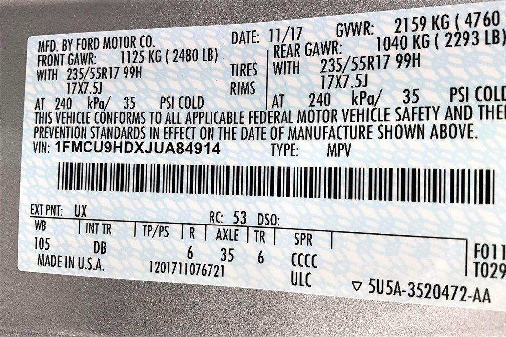 Used 2018 Ford Escape SEL AWD/4WD image 29