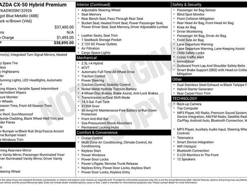 Used 2025 MAZDA CX-50 AWD 2.5 Hybrid w/ Premium Pkg image 4
