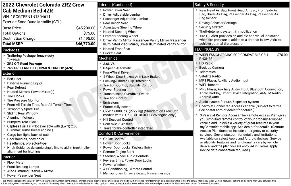 Certified 2022 Chevrolet Colorado ZR2 AWD/4WD image 36