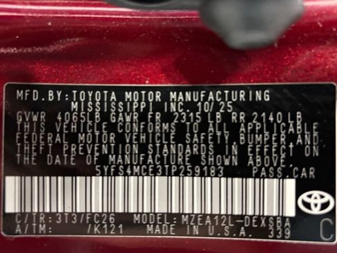 Used 2026 Toyota Corolla SE FWD image 11
