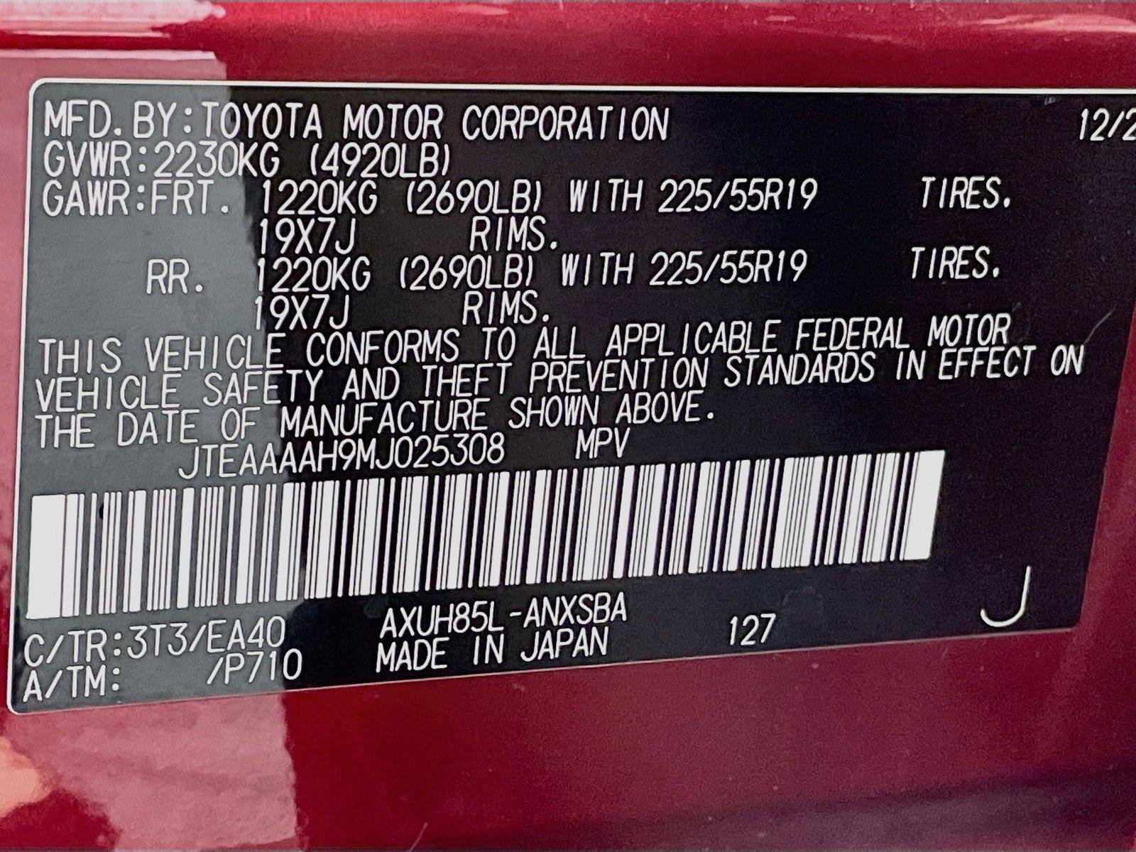 Used 2021 Toyota Venza Limited w/ Carpet Mat Package (TMS) AWD/4WD image 35