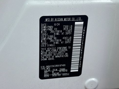 Used 2024 Nissan Armada SV w/ Cargo Package RWD image 18