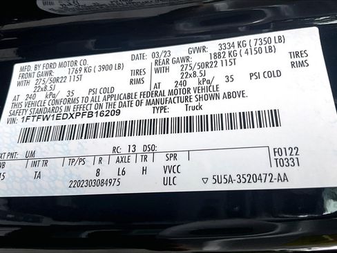 Used 2023 Ford F150 Limited AWD/4WD image 34