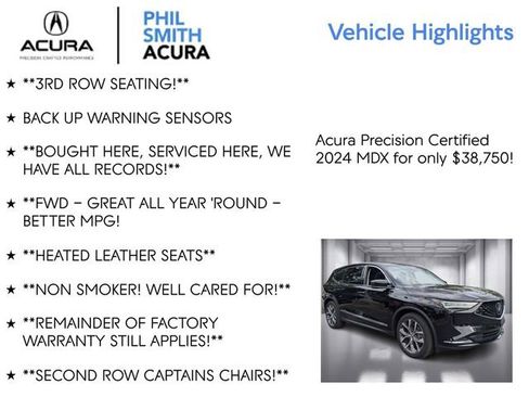 Certified 2024 Acura MDX FWD w/ Technology Package image 5