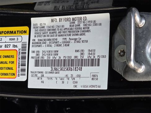 Used 2019 Lincoln MKZ Premiere image 34