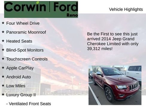 Used 2014 Jeep Grand Cherokee Limited w/ Luxury Group II image 4