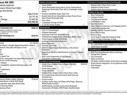 Used 2020 Lexus NX 300 AWD w/ Comfort Package image 17