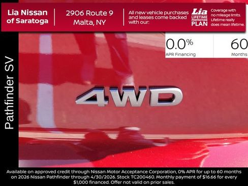 New 2026 Nissan Pathfinder SV AWD/4WD image 5