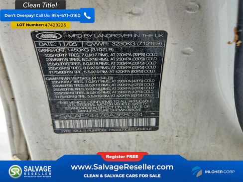 Used 2006 Land Rover LR3 SE AWD/4WD image 17