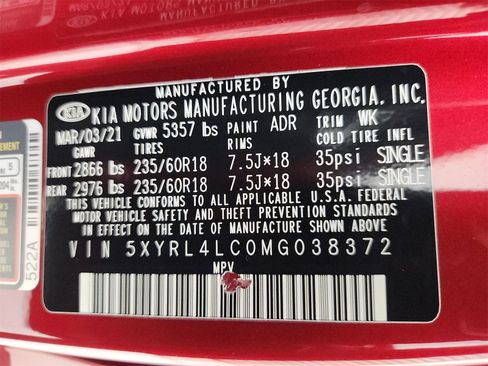 Used 2021 Kia Sorento S w/ Panoramic Sunroof Package image 31