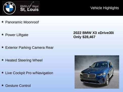 Used 2022 BMW X3 xDrive30i image 16