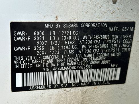 Used 2019 Subaru Ascent Limited image 54