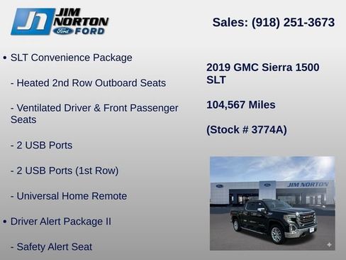 Used 2019 GMC Sierra 1500 SLT AWD/4WD image 42