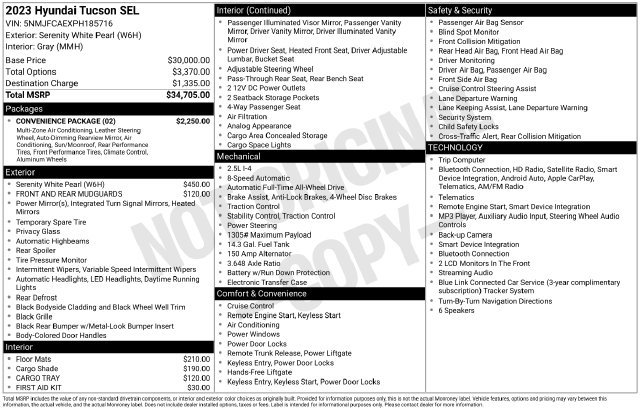 Used 2023 Hyundai Tucson SEL w/ Convenience Package AWD/4WD image 31