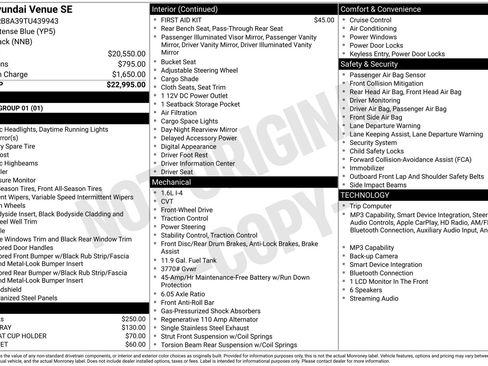 Used 2026 Hyundai Venue SE FWD image 1
